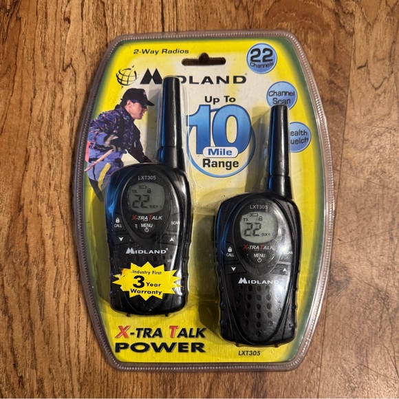 Midland Other - Midland LXT305 XTRA TALK Two Way Radio Walkie Talkie New 10 Mile Range